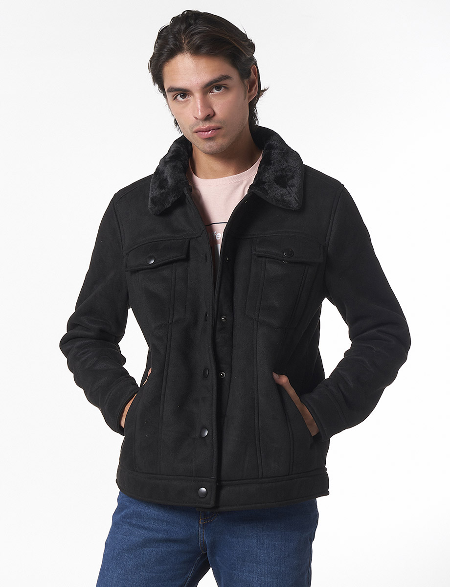 Chaqueta Unicolor Afelpada