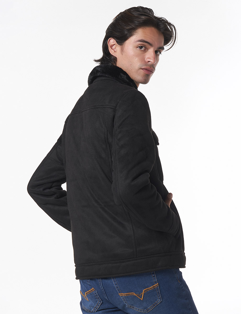 Chaqueta Unicolor Afelpada