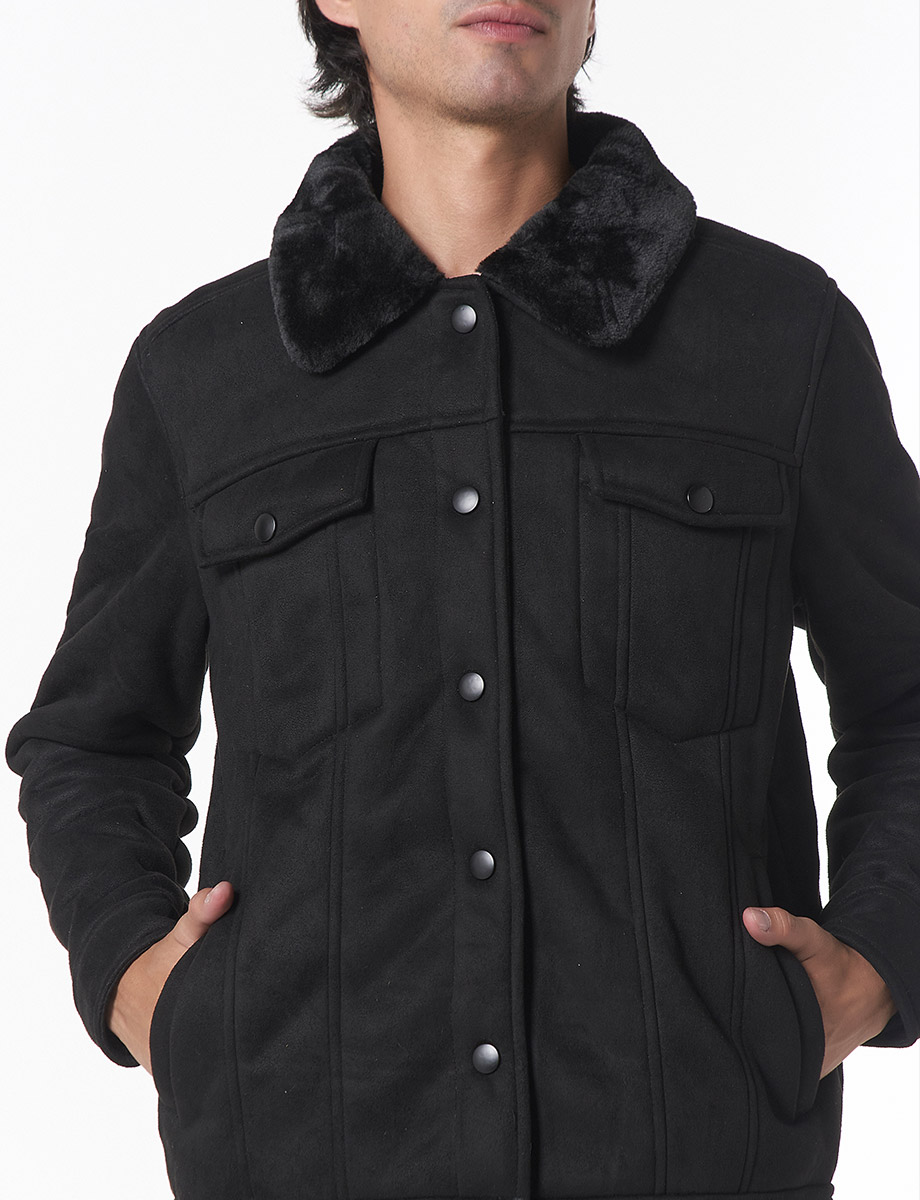 Chaqueta Unicolor Afelpada