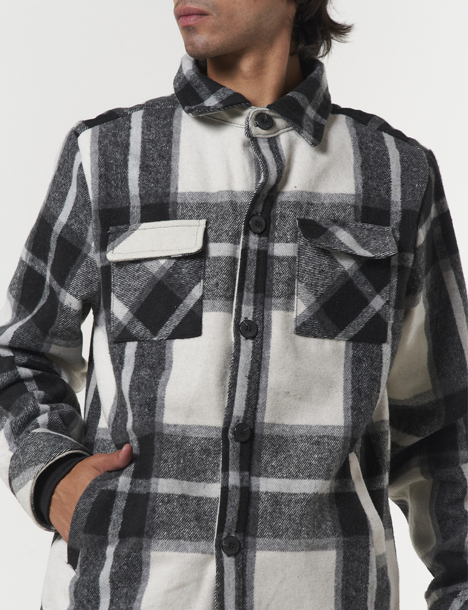 Chaqueta Cuadros Gris