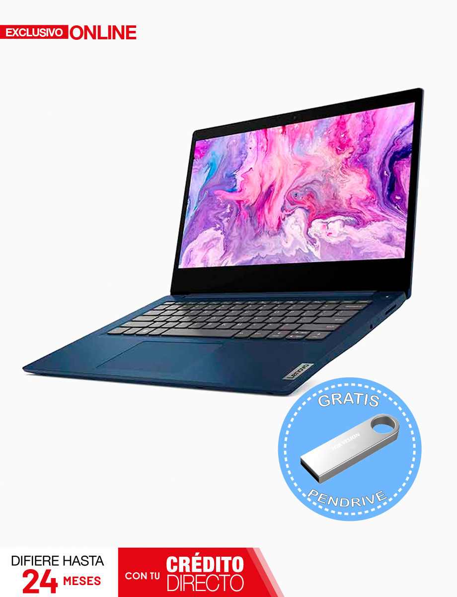 Notebook Idea Pad3 Ryzen 5 Memoria de 512GB y RAM 12 GB | Lenovo Gratis Pendrive de 16GB