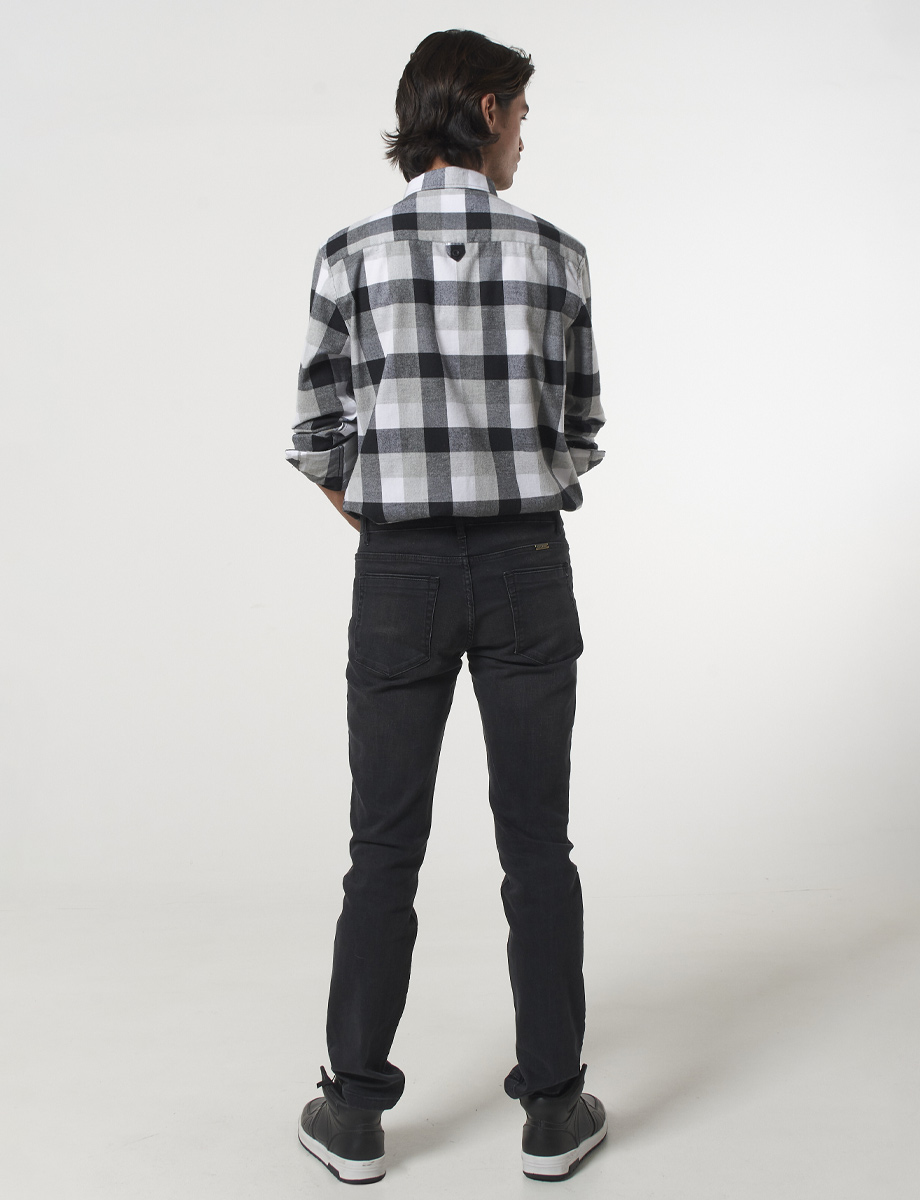 Pantalón Slim Rotos Negro
