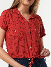 Blusa Terracota Troquelada