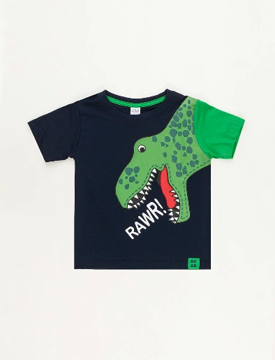Camiseta Combinado Dino Rawr!