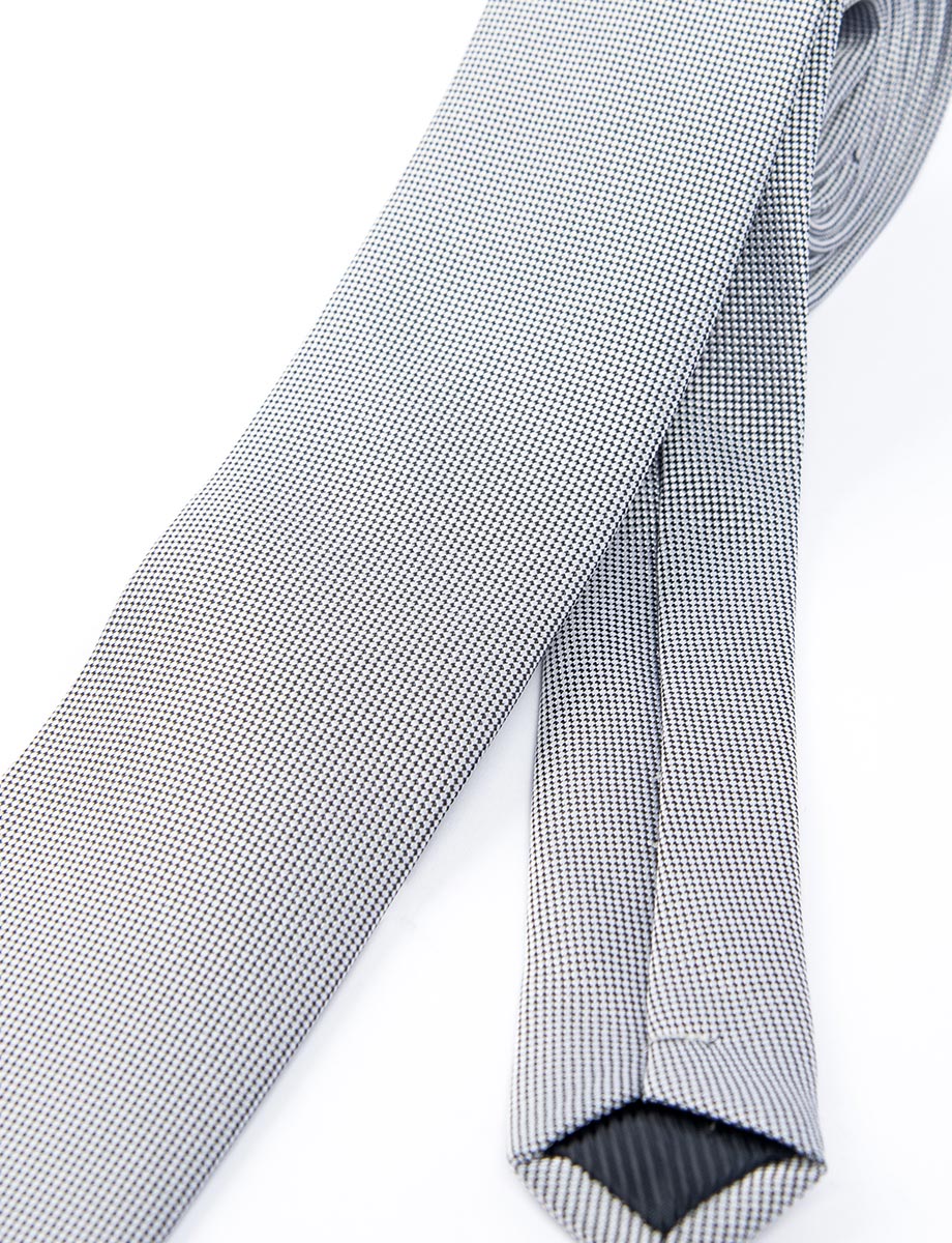 Corbata Textura Gris Claro
