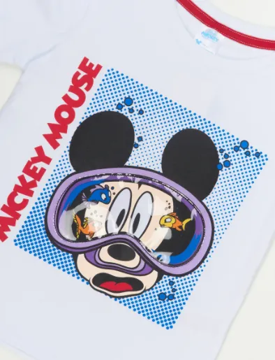 Camiseta Mickey Mouse Blanco
