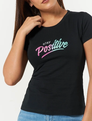 Camiseta Positive Negro