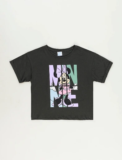 Camiseta Minnie Gris Oscuro