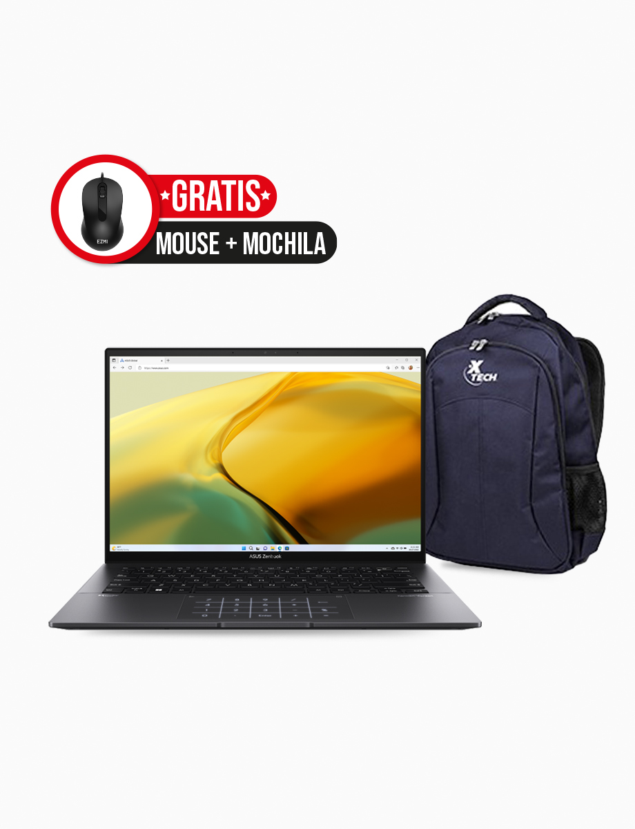 Notebook ZenBook 14" de Memoria 1TB y RAM 16GB | Asus Gratis Mouse + Mochila