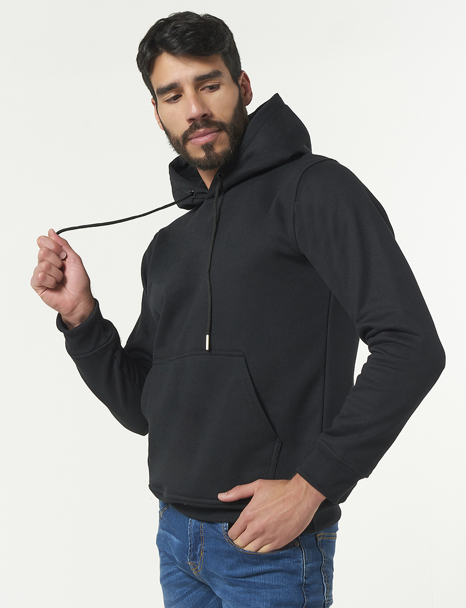 Chompa Cerrada con Capucha Negra