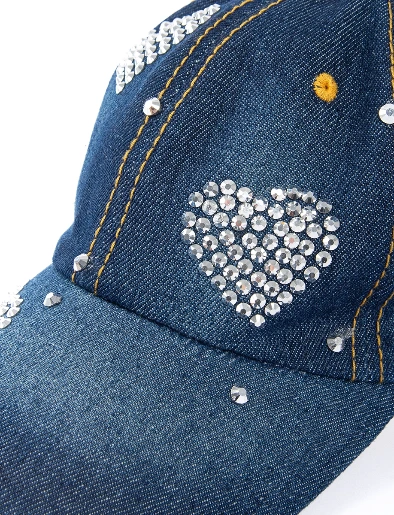 Gorra Jean Azul con Apliques