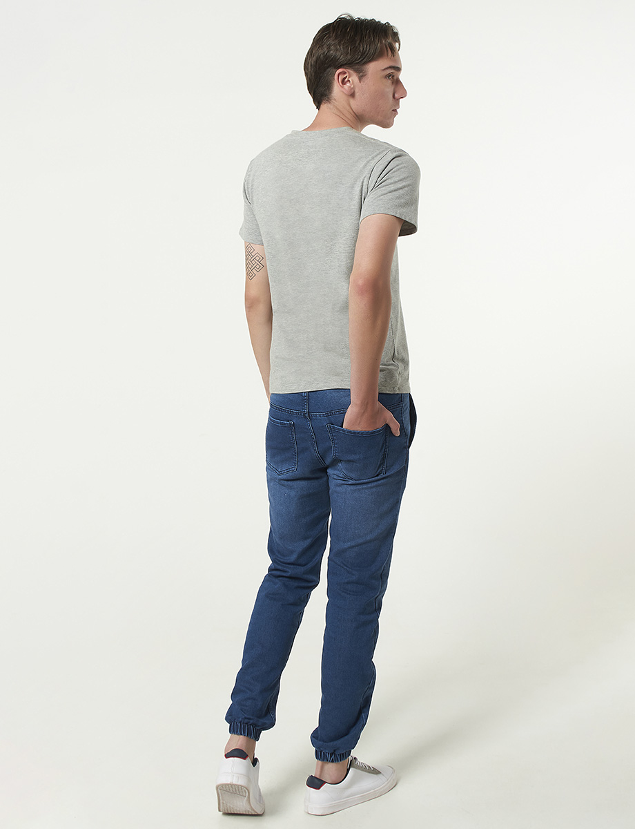 Jogger Jean Azul Medio