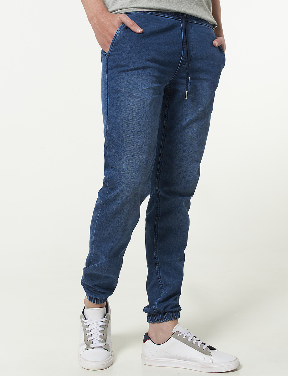 Jogger Jean Azul Medio