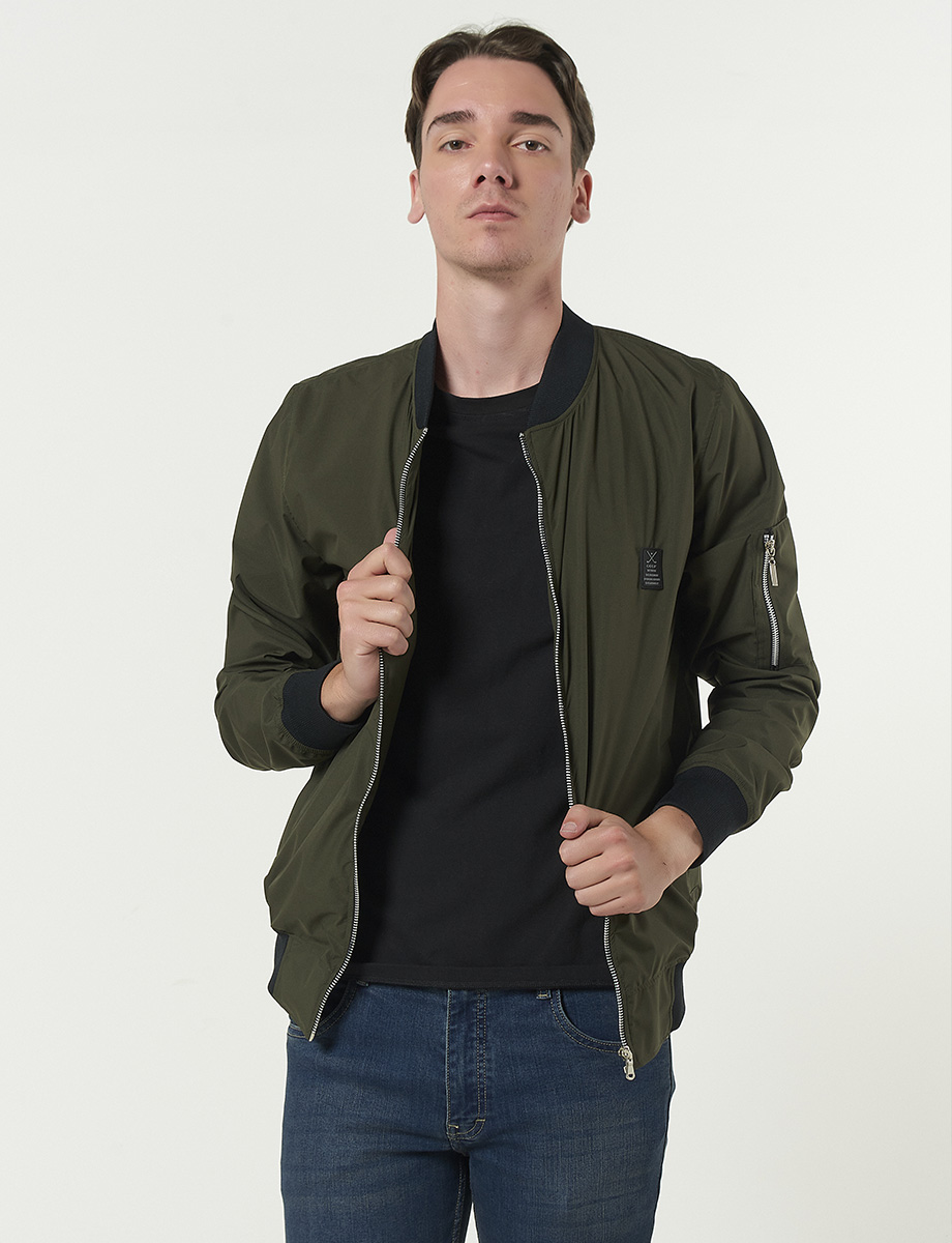 Chaqueta Bomber Verde Militar