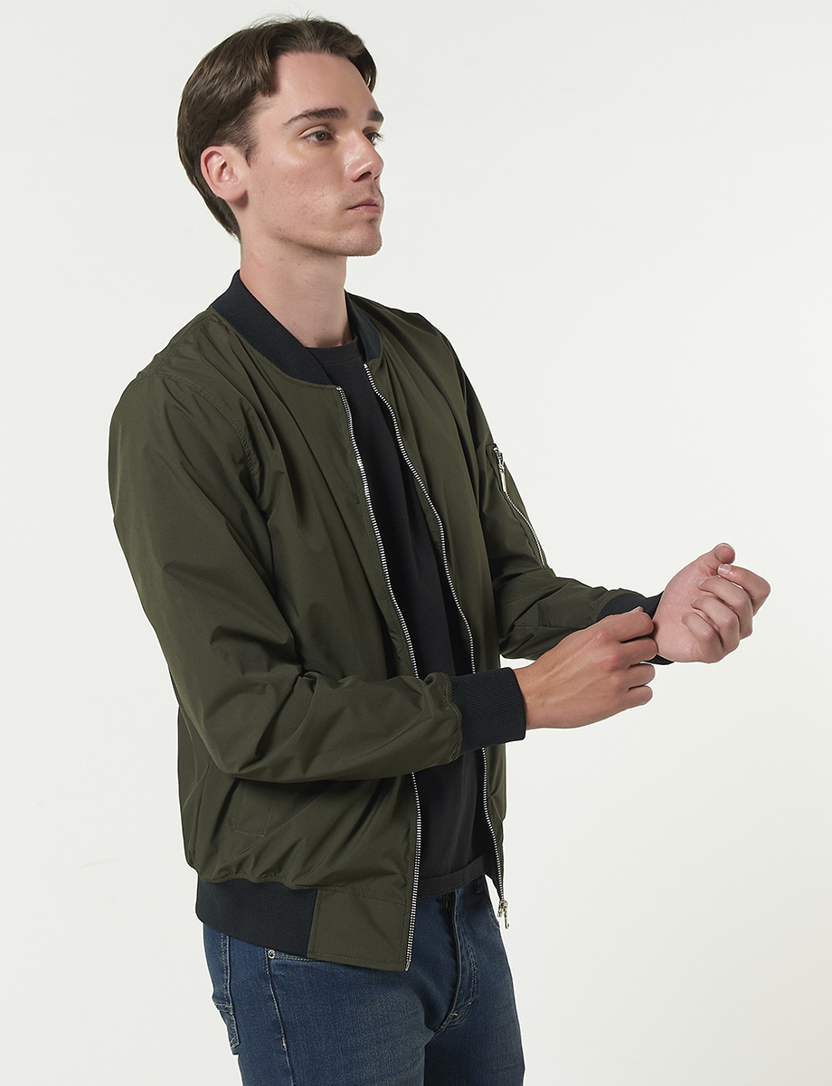 Chaqueta Bomber Verde Militar