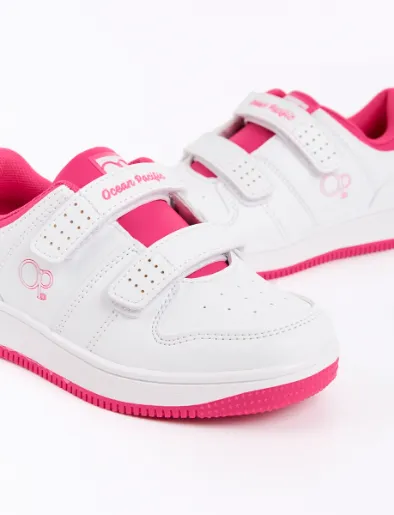 Zapato Caña Baja Blanco con Velcro | OP