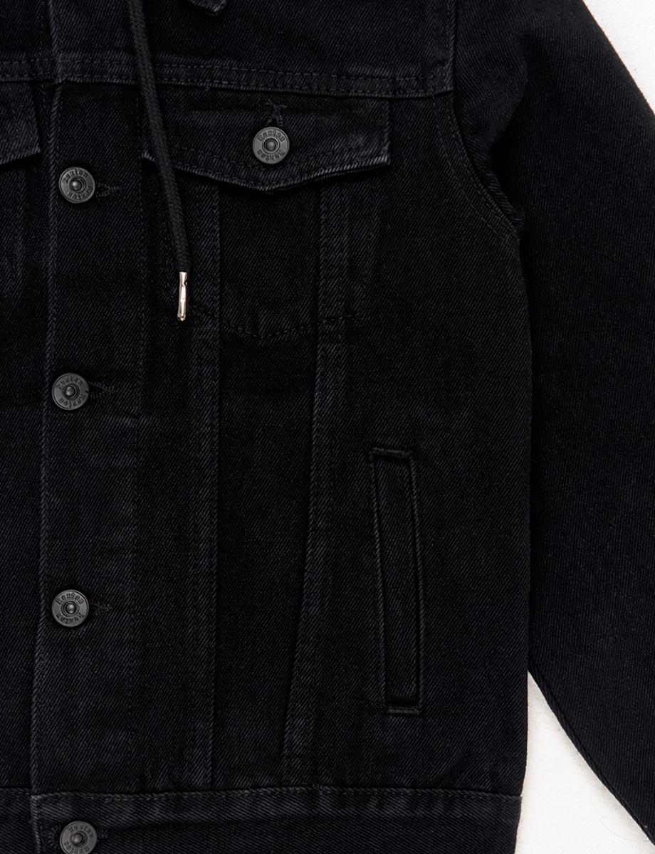 Chaqueta Capucha Negro