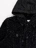Chaqueta Jean con Capucha Negra