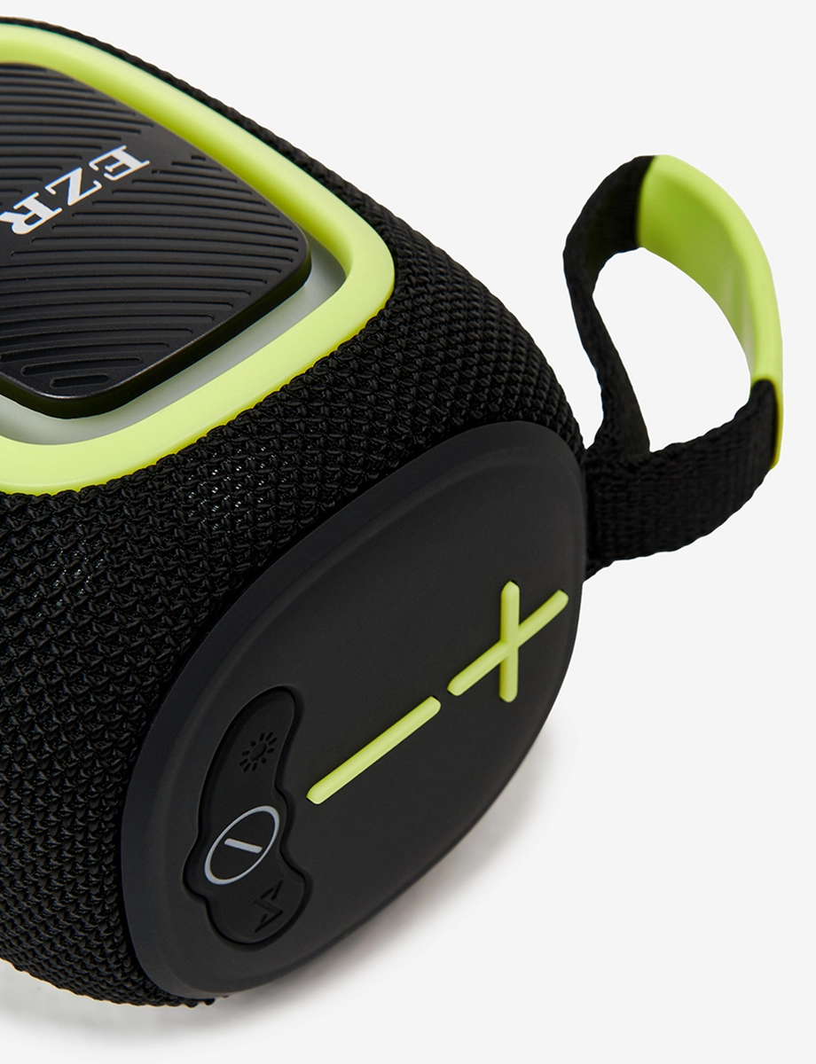 Parlante Bluetooth con Luz LED y Radio FM Negro/Verde | Ezra