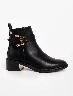 Bota Taco Cuadrado Negro