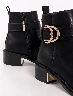Bota Taco Cuadrado Negro