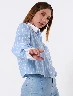Blusa Camisera Rayas Celeste/Blanco