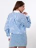 Blusa Camisera Rayas Celeste/Blanco
