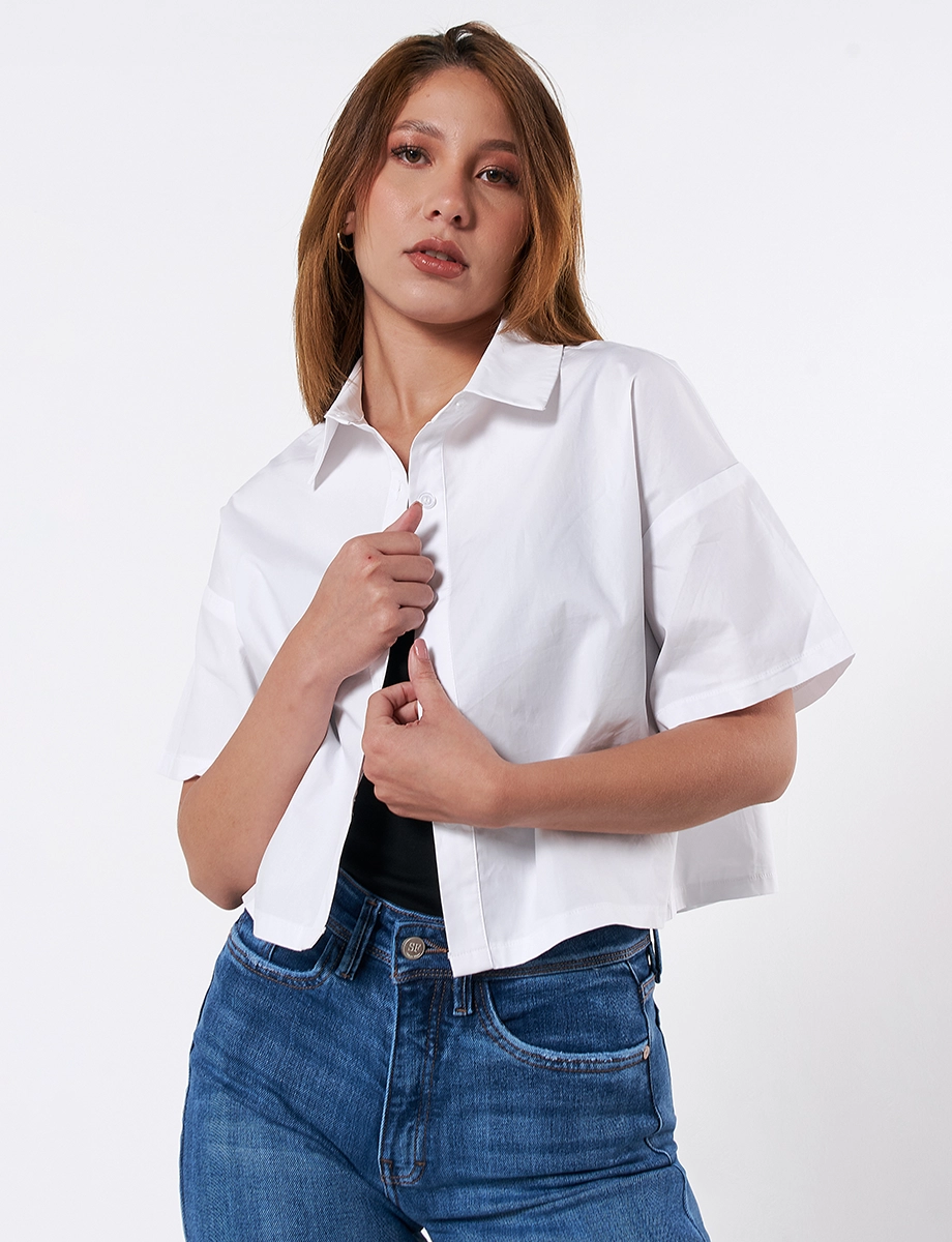 Conjunto Blusa Blanca + Top Negro Llano