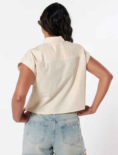Blusa Camisera Beige
