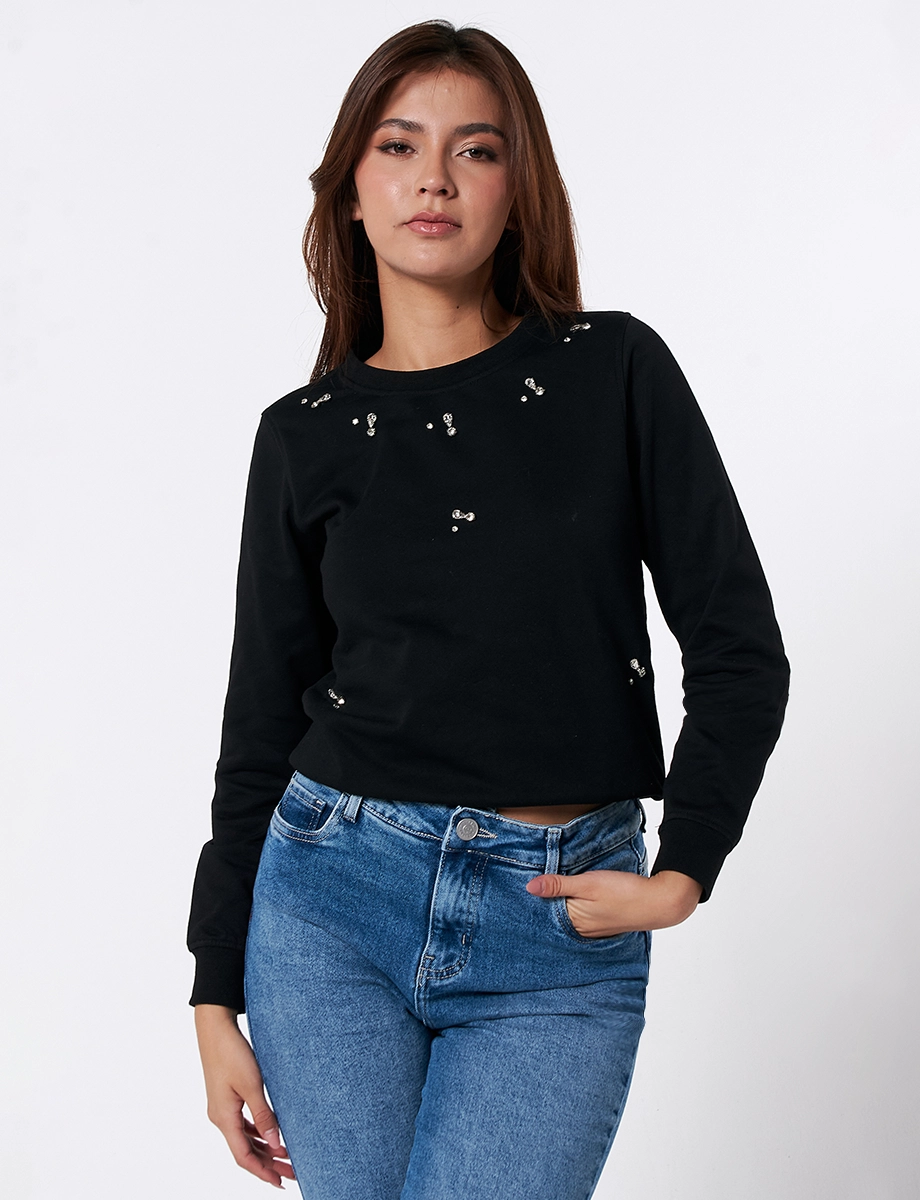 Buzo Apliques Negro