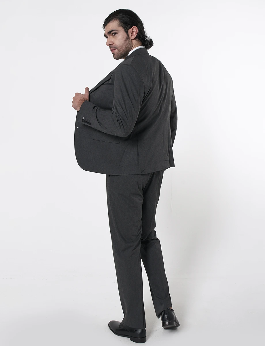 Terno Reglular Fit 2 Piezas Gris Oscuro