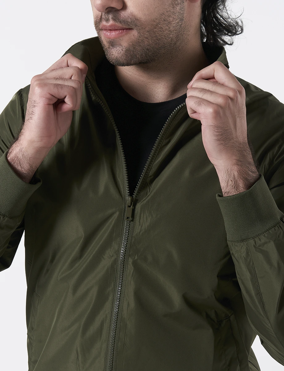 Chompa Bomber Nylon Verde