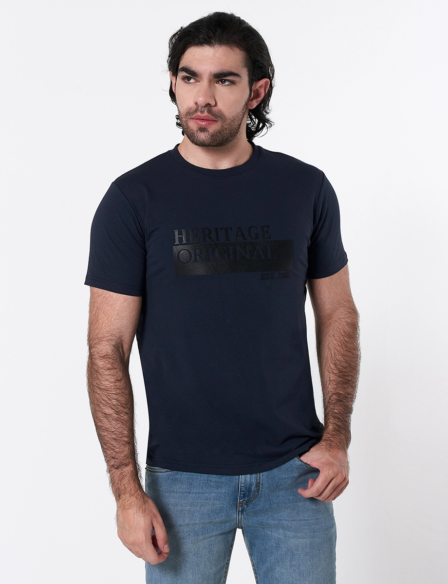Camiseta Estampada Azul Marino