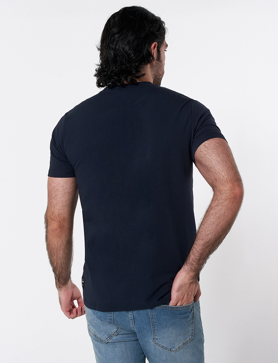 Camiseta Estampada Azul Marino