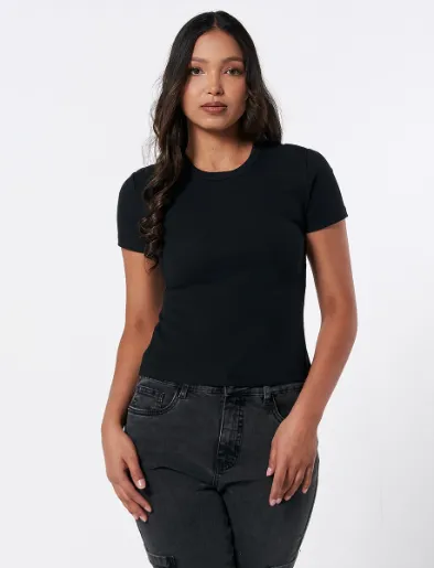 Camiseta Rib Unicolor