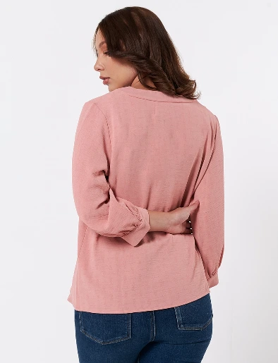 Blusa Manga 3/4 Coral