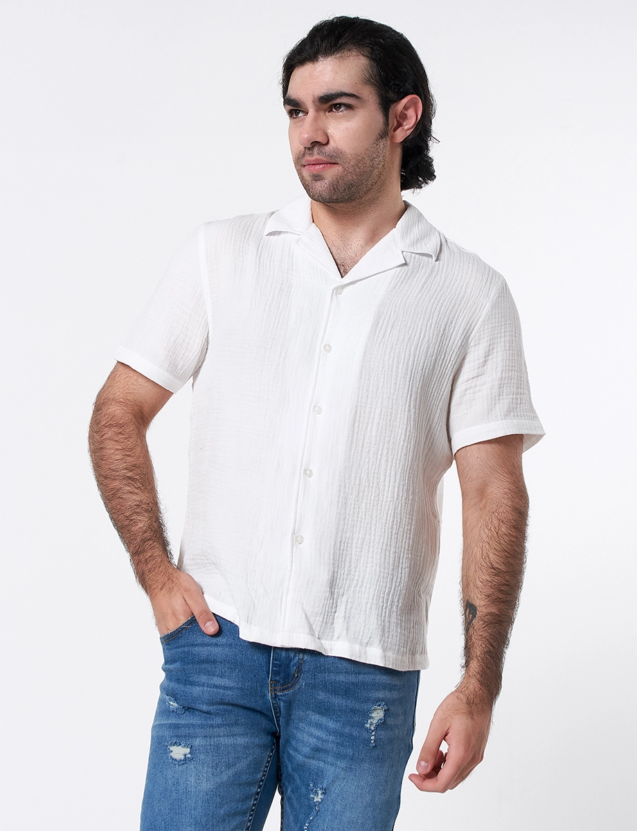 Camisa Textura Blanco