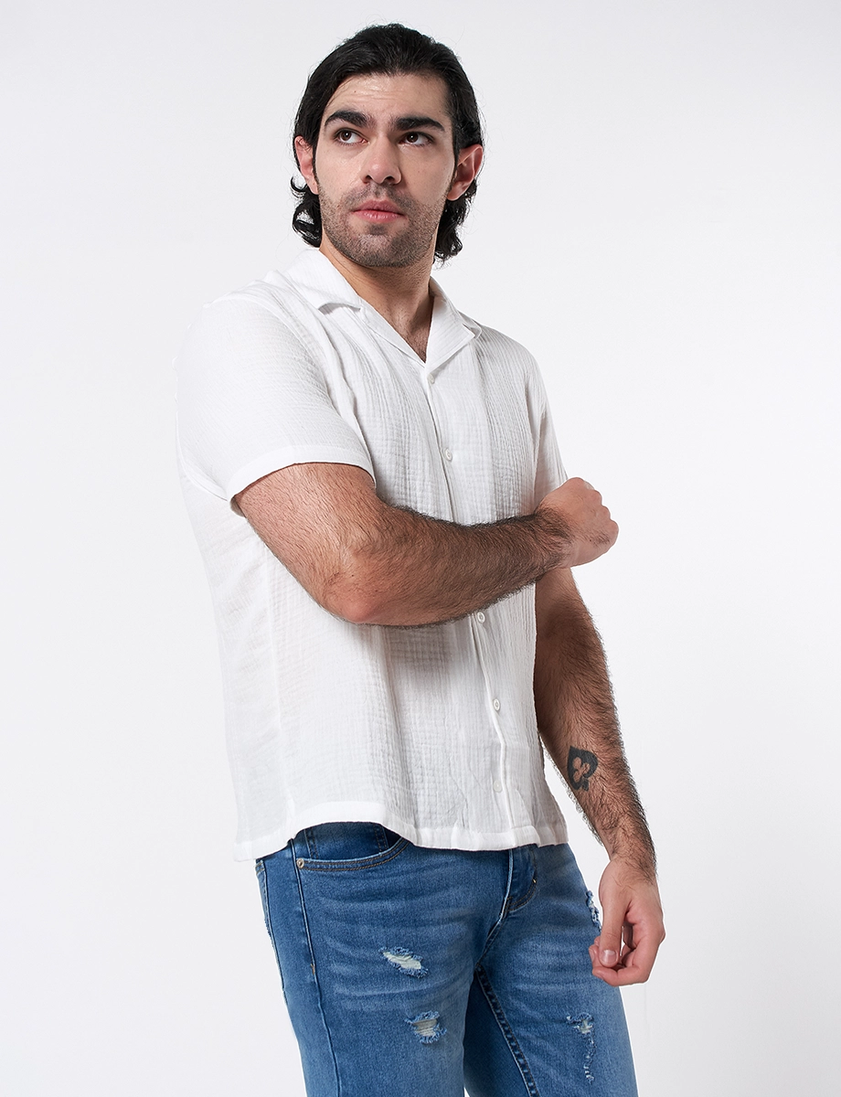 Camisa Textura Blanco