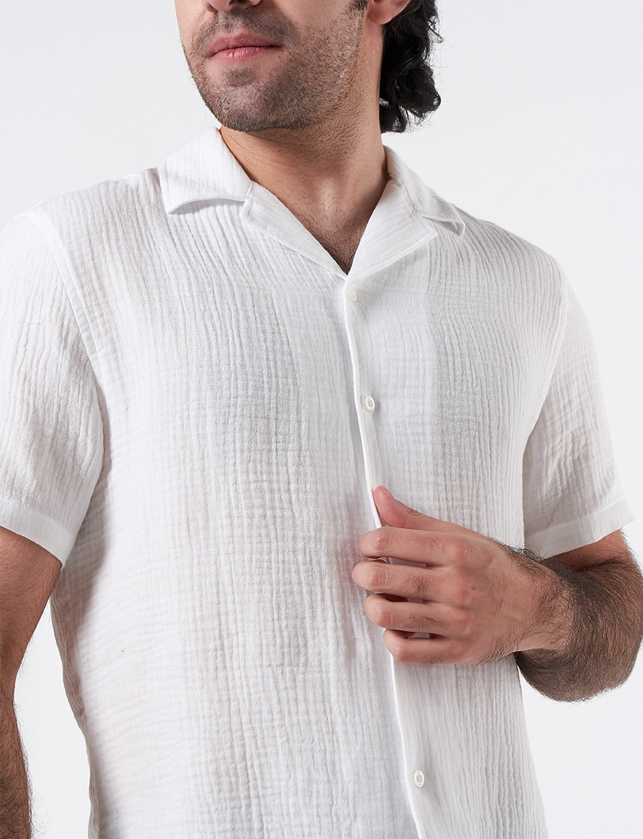 Camisa Textura Blanco