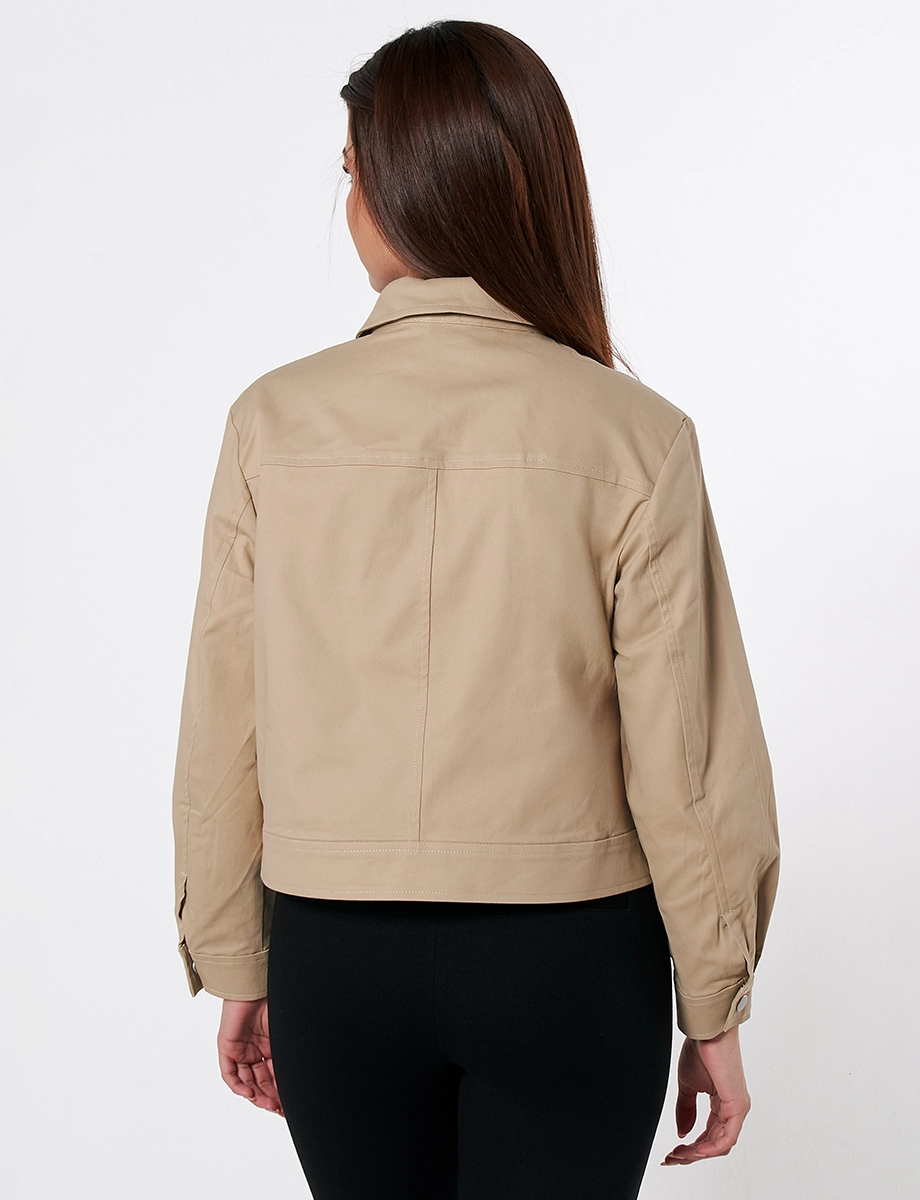 Chaqueta Cuerina Arena