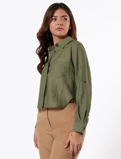 Blusa Manga Larga Unicolor
