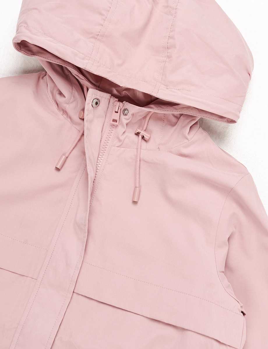 Abrigo con Capucha Rosado