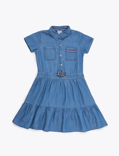 Vestido Esc Jean Azul