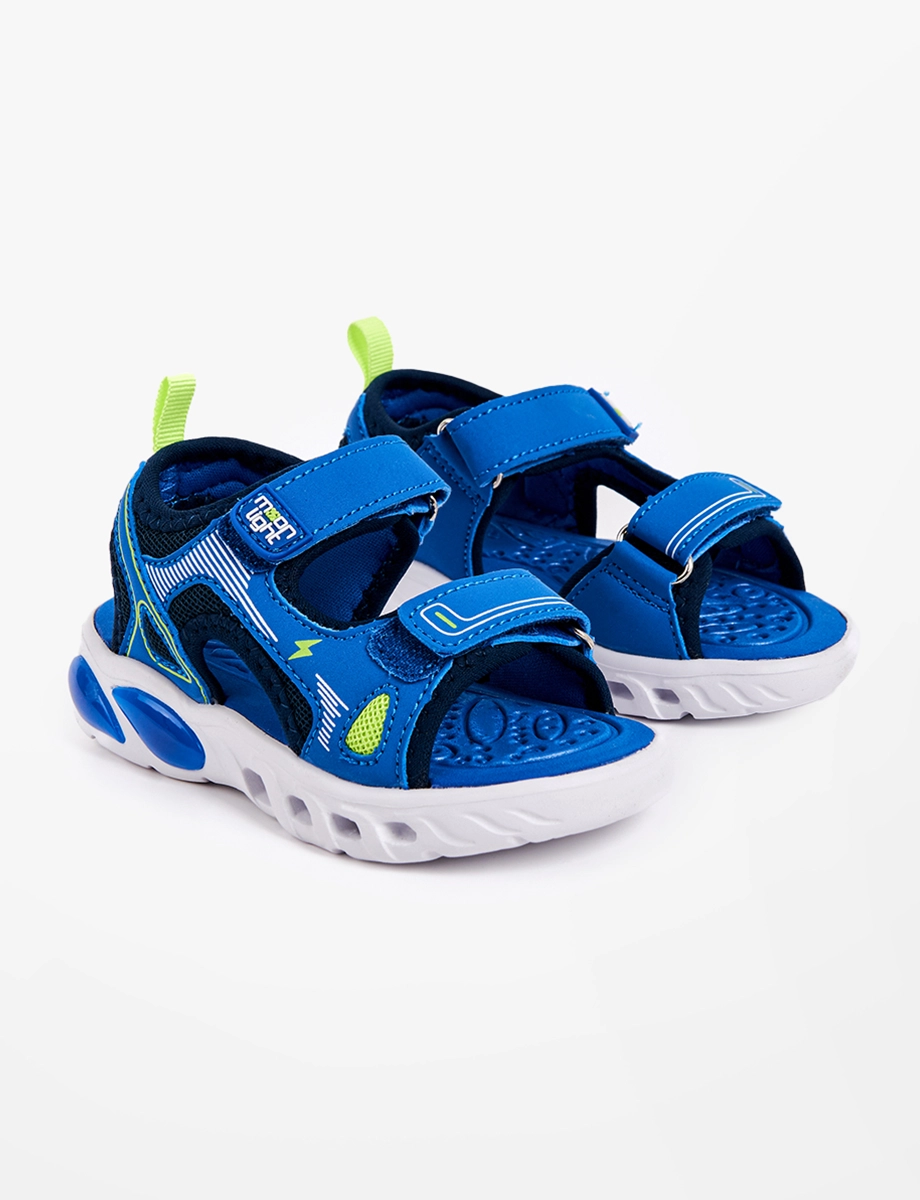 Sandalia Velcro Azul