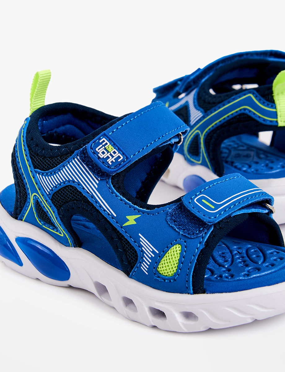 Sandalia Velcro Azul