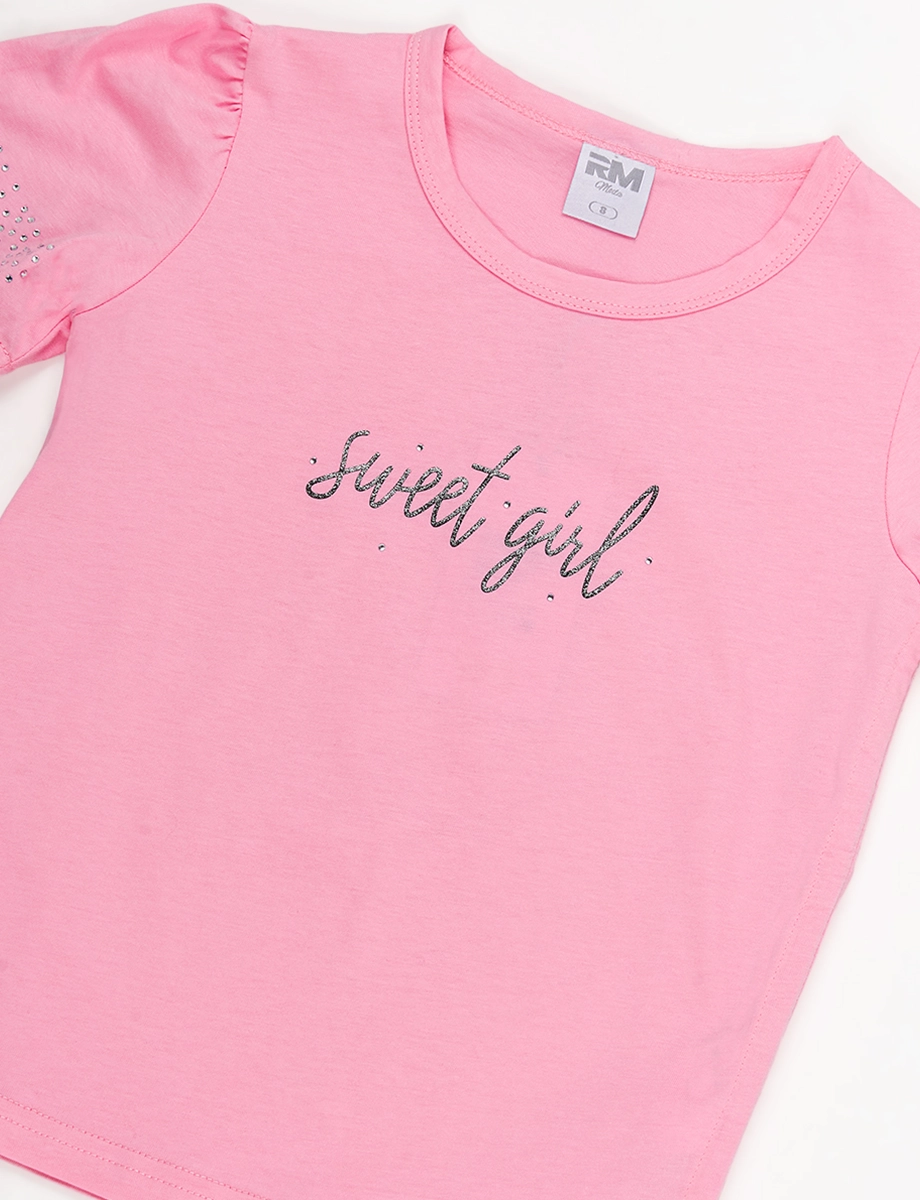 Camiseta Sweet Girl Rosado