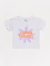Camiseta I Adore Flowers Blanco Niñas – Camiseta con mensaje y flores.