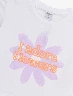 Camiseta I Adore Flowers Blanco Niñas – Camiseta con mensaje y flores.