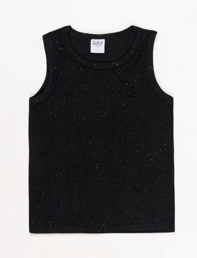 Top Brillos Negro