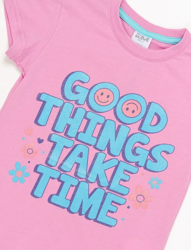 Camiseta Esc Good Rosado